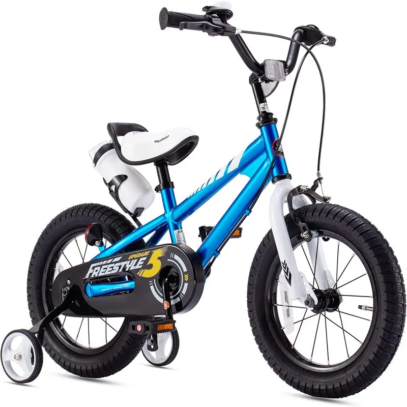 

BMX Freestyle 12 inch Kid's Bike Blue with Two Hand Brakes Bicycle Shock Absorption Strong Load-Bearing Capacity Portable Comfor