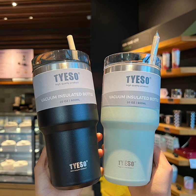 

600ML/900ML New 30OZ Car Mug Double-Layer Thermal Insulation Cold Ice Cup Large Capacity Car Mug Stainless Steel Thermal Cups
