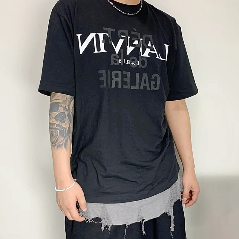 

Fashion Classic Trendy luxury design Summer Printed High-quality Cotton Loose Short Sleeve T-shirt for Men and Women