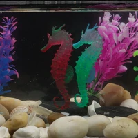 simulated fish tank toy pet products home silicone seahorse ornaments aquarium decoration