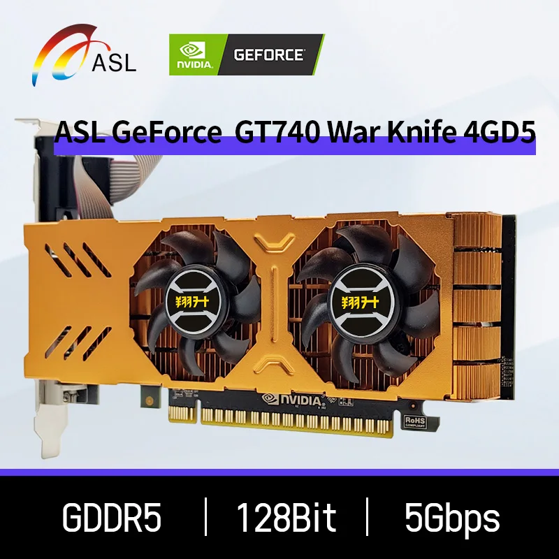 ASL GT 740 Graphics Cards GT740 War knife 4GB GDDR5 128Bit PCI-E x16 3.0 GPU NVIDIA Computer PC Gaming Video Graphics Card New
