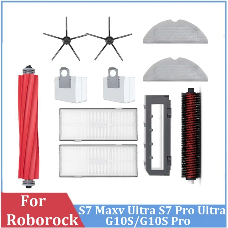 

Для Roborock S7 Maxv Ultra S7 Pro Ultra G10S/G10S Pro Запчасти для робота-пылесоса основная боковая щетка Швабра фильтр пылесборник