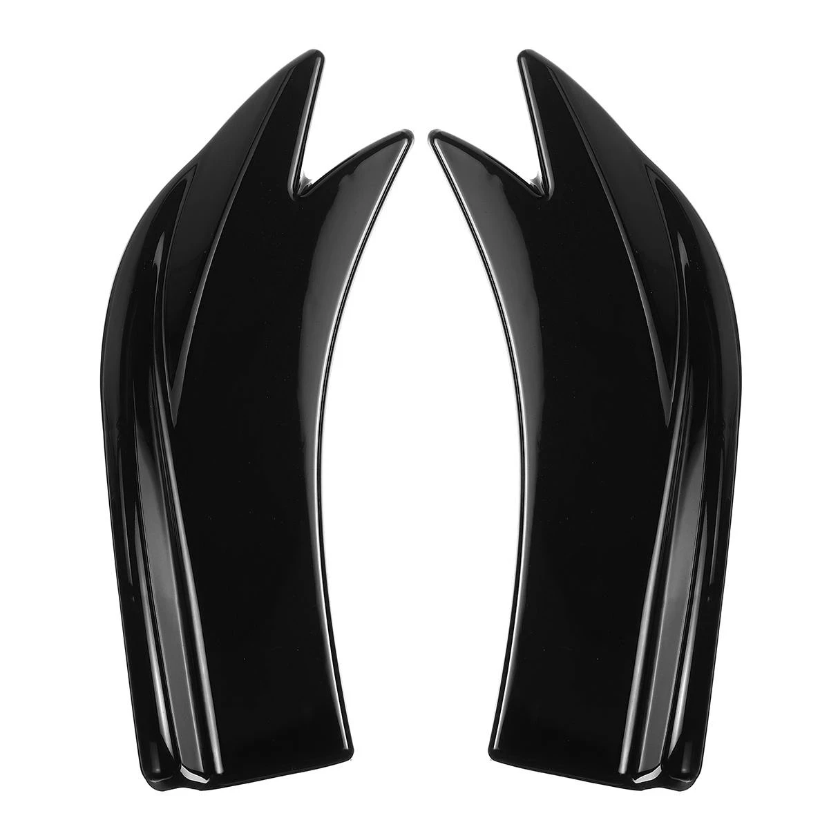 

27cm Car Rear Bumper Spoiler Canards Fins Anti-Crash Diffuser Lip Wrap Angle Splitter Protector Guard Universal