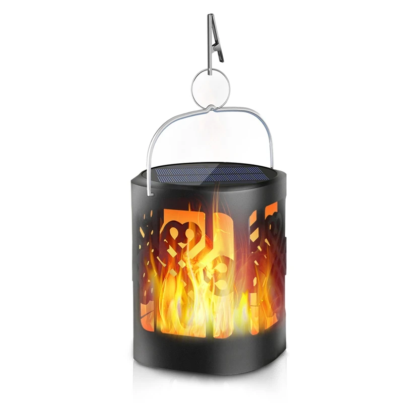 

Promotion! Solar Lanterns Outdoor Waterproof Flickering Flame Lantern Powered Hanging LED Lanterns For Garden Patio Balcony Yard