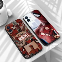 marvels spider man funda phone case for iphone 11 13 12 pro max 12 13 mini x xr xs max se 2020 7 8 6s plus celular