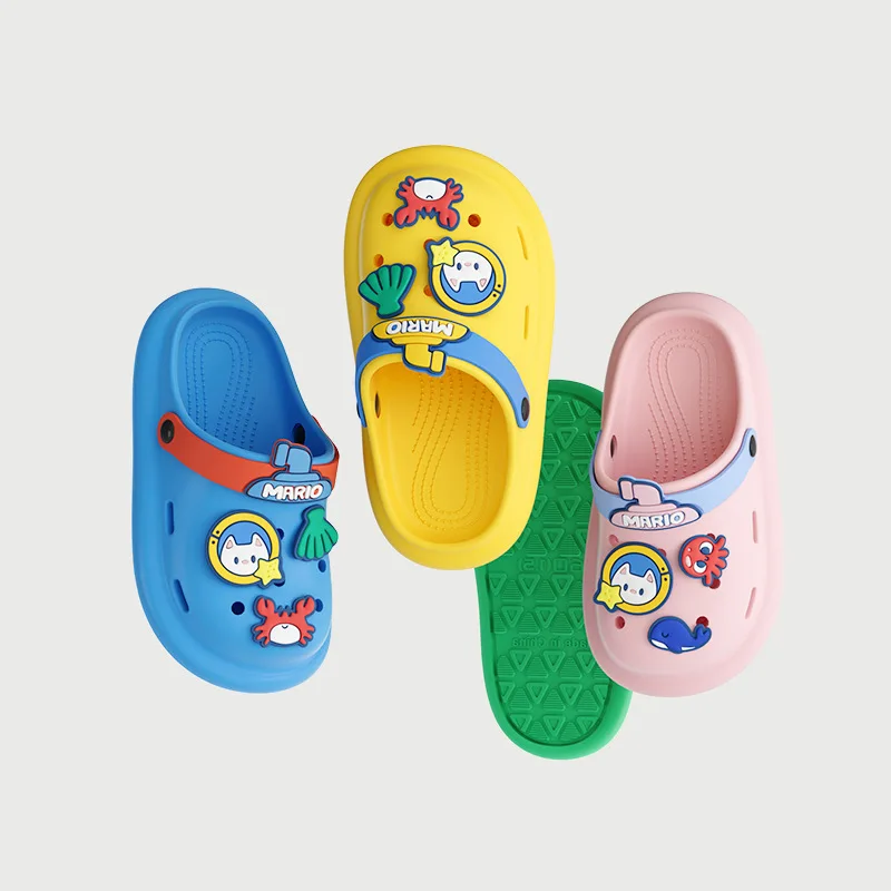 2-9Y Kids Mules & Clogs Summer Baby Boys Girls Sandals Non-slip Cartoon Cat EVA Beach Slippers Children Garden Shoes H23