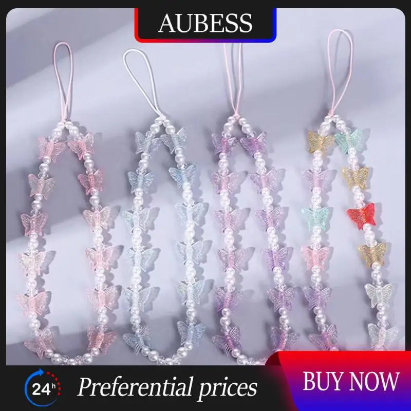 

Colorful Portable Beaded Phone Chain Universal Cellphone Pendant Gift For Friend Anti-lost Phone Charm Strap Phone Accessories
