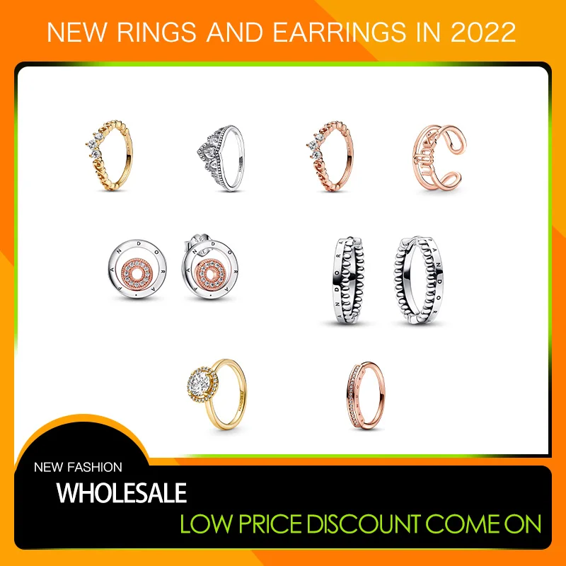 

2022 New Arrival Original Beads Ring for Pandora in Bulk Wholesaleaccessories Bracelet Gift Fashion Jewelry Charms Set OR027