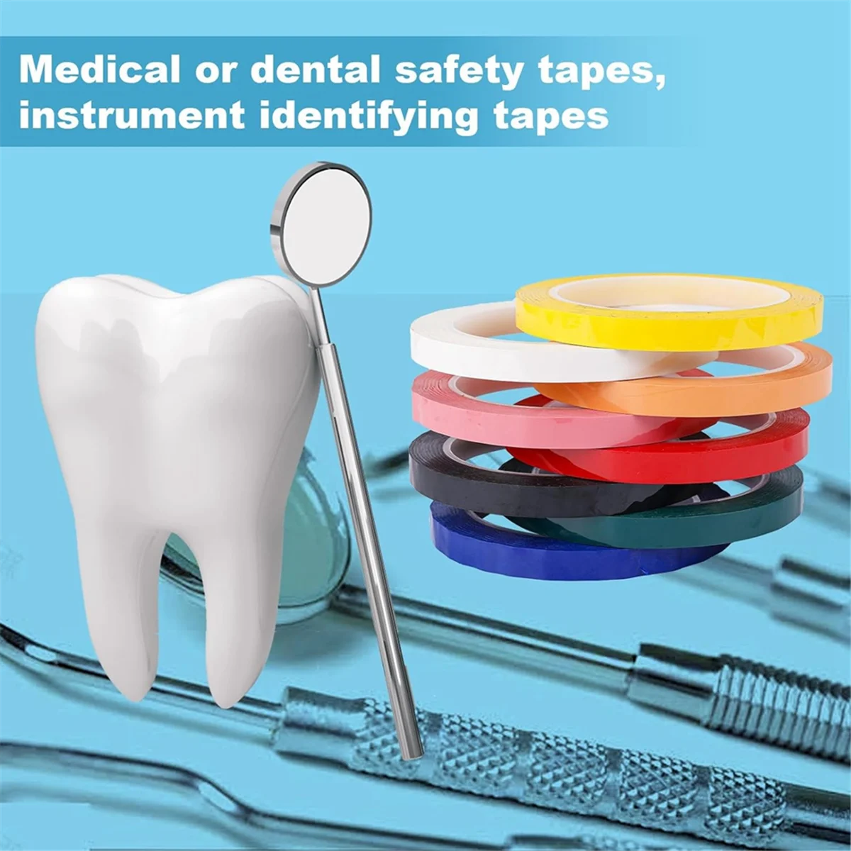8 рулонов цветов Φ 216 футов/Д X 0 4 дюйма/Вт инструменты идентификационная лента