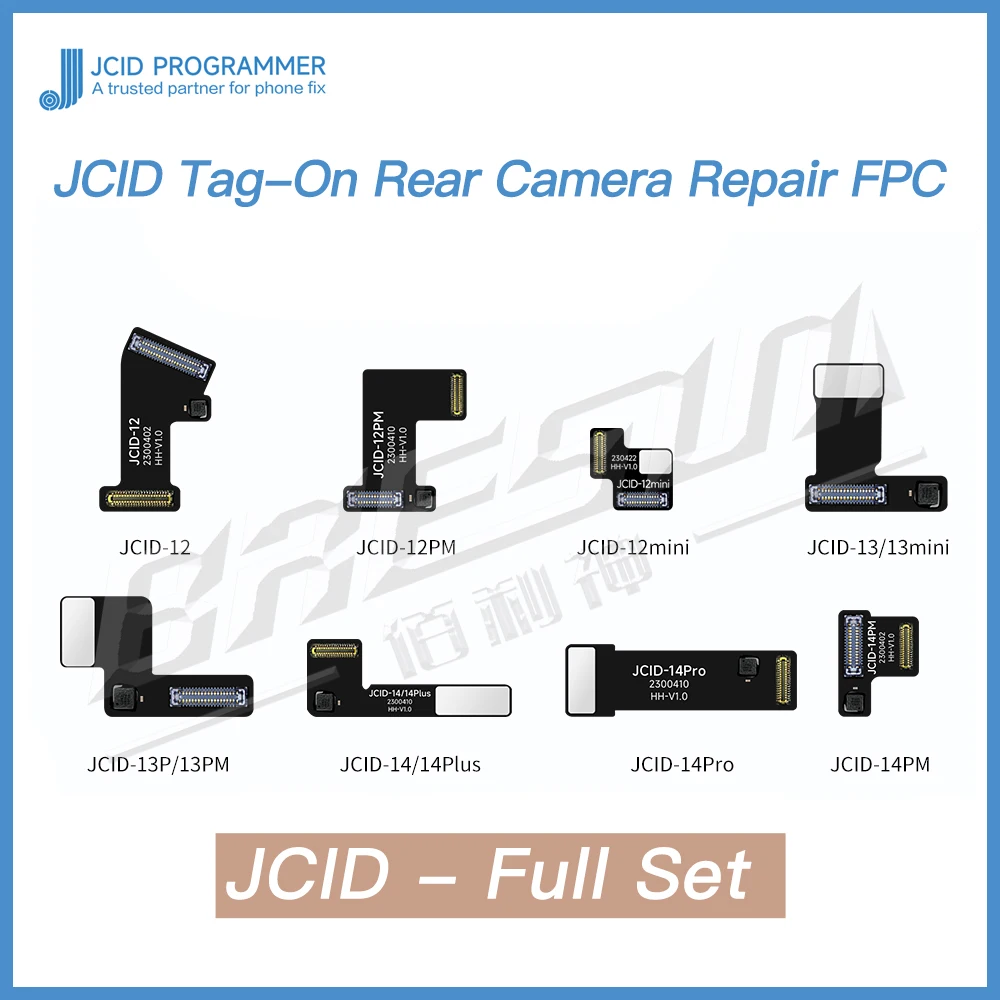 

JC JCID Tag-On Camera Non-Removal Repair FPC Flex For iPhone 12 13 14 Plus Pro Max Mini Camera Repair Cable Solve POP-UP Problem