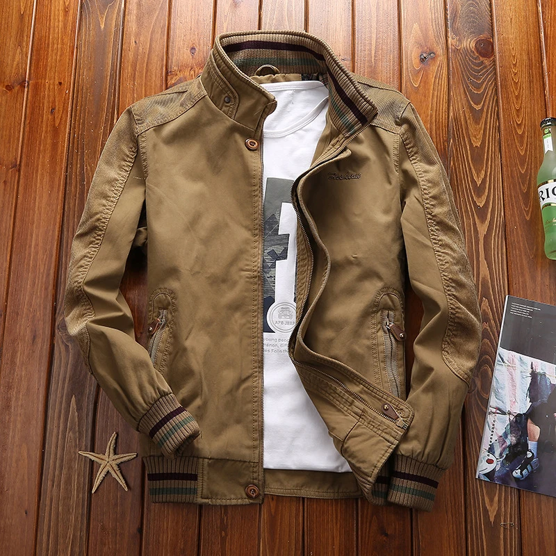 

Spring Autumn Men's Bomber Jacket Casual Male Army Military Tactical Coats Baseball Slim Outwear Windbreaker Tooling Jackets