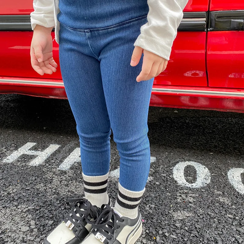 

HoneyCherry Fall Girls Stretch Slim High Waist Thin Jeans Girls Jeans