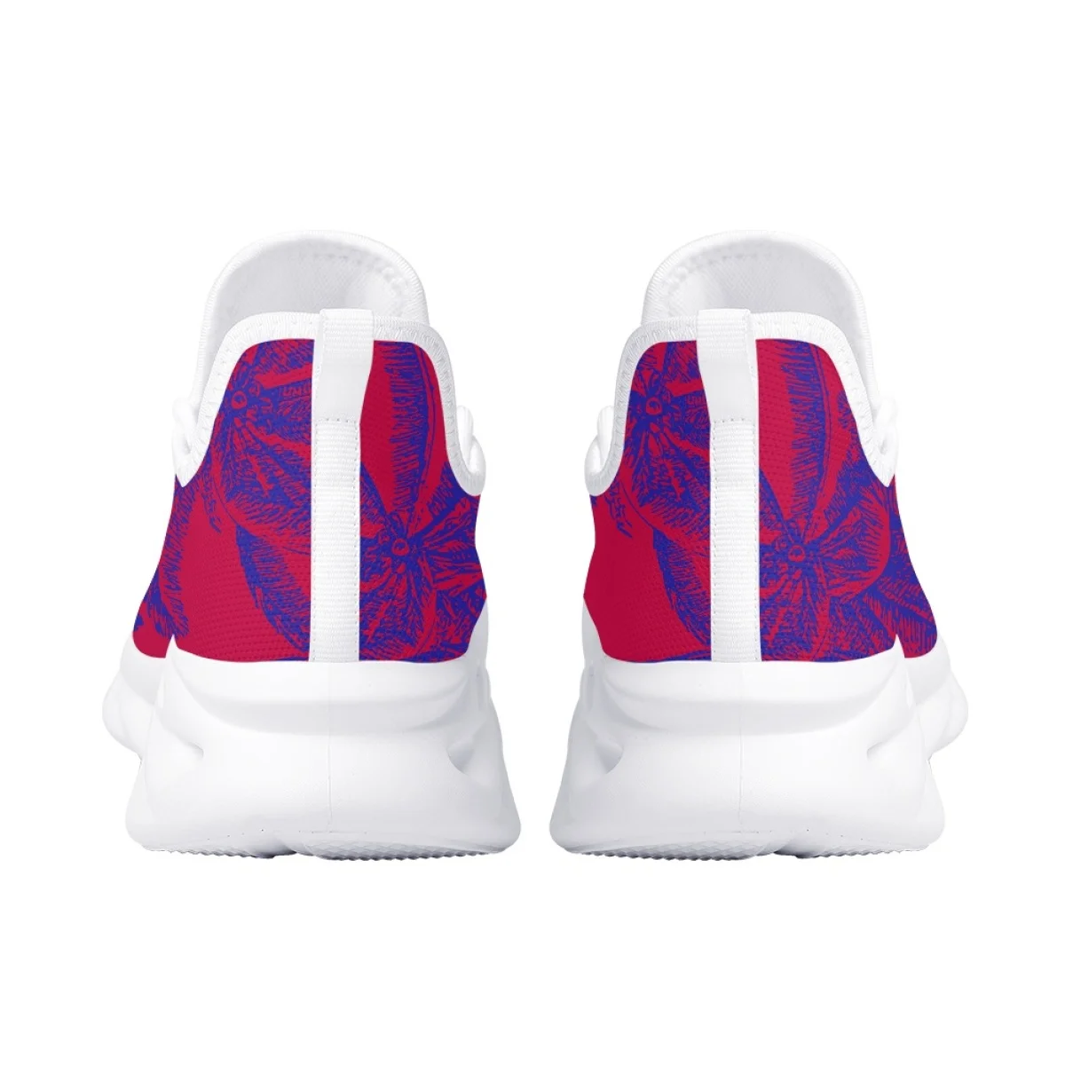 Belidome Haiti Flag Design Shoes Womens Athletic Running Mesh Breathable Casual Sneakers Lace Up Walking Footwear Zapatos