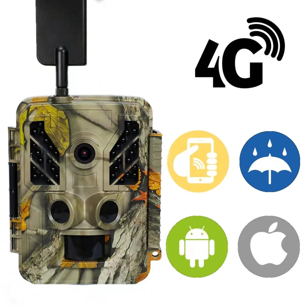 48MP BST883 WiFi and 4G LTE Cellular Wildlife Game Trail Camera Traps with MMS Email App Setting Wide Angel for Security Hunting
