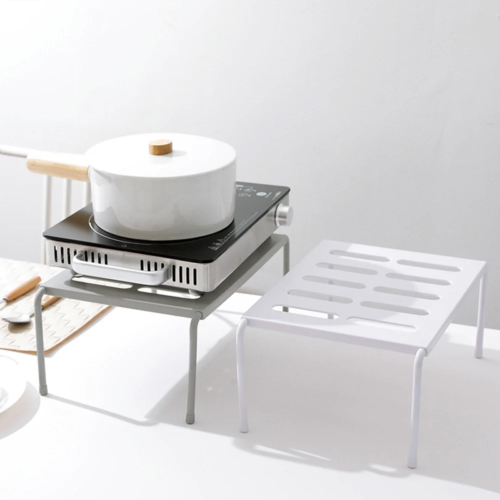 

Retractable Cabinet Storage Shelf Stackable Shelves Kitchen Spice Rack Closet Organizer Space Saving Stackable Household Supply