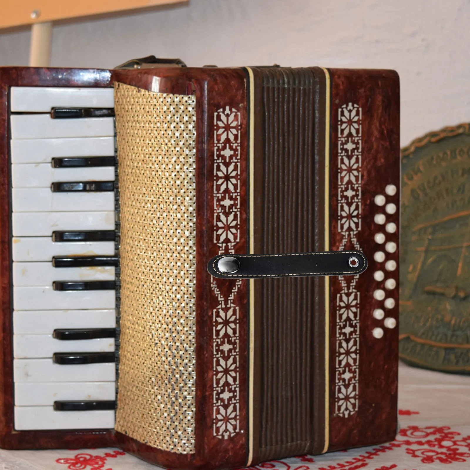 

Double Layer Accordion Buckle Straps Buckles Music Supplies Bellows Belt