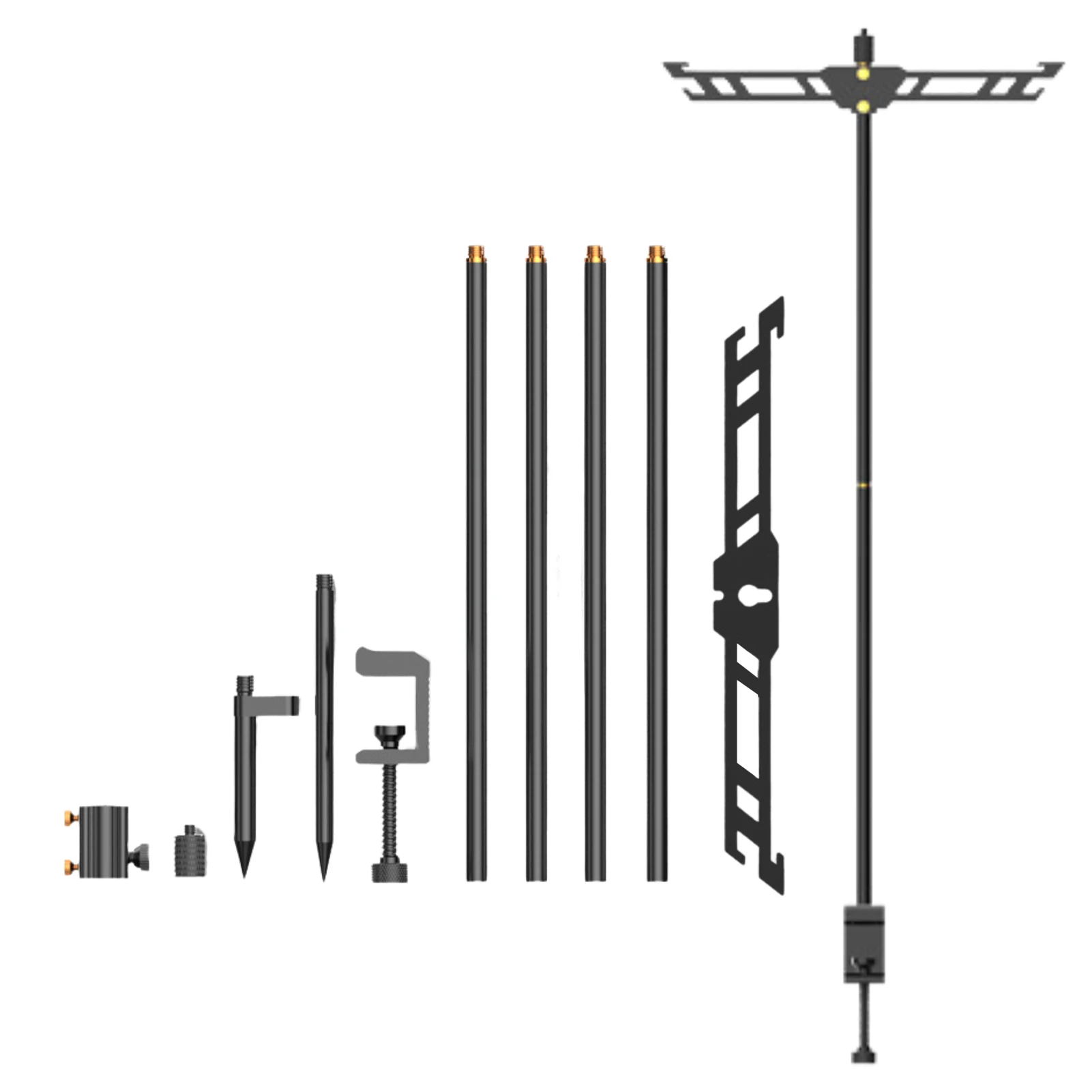 

Camping Lantern Stand Adjustable Heights Lightweight Hanger Height Adjustable Light Pole Compact And Lightweight Camping Poles