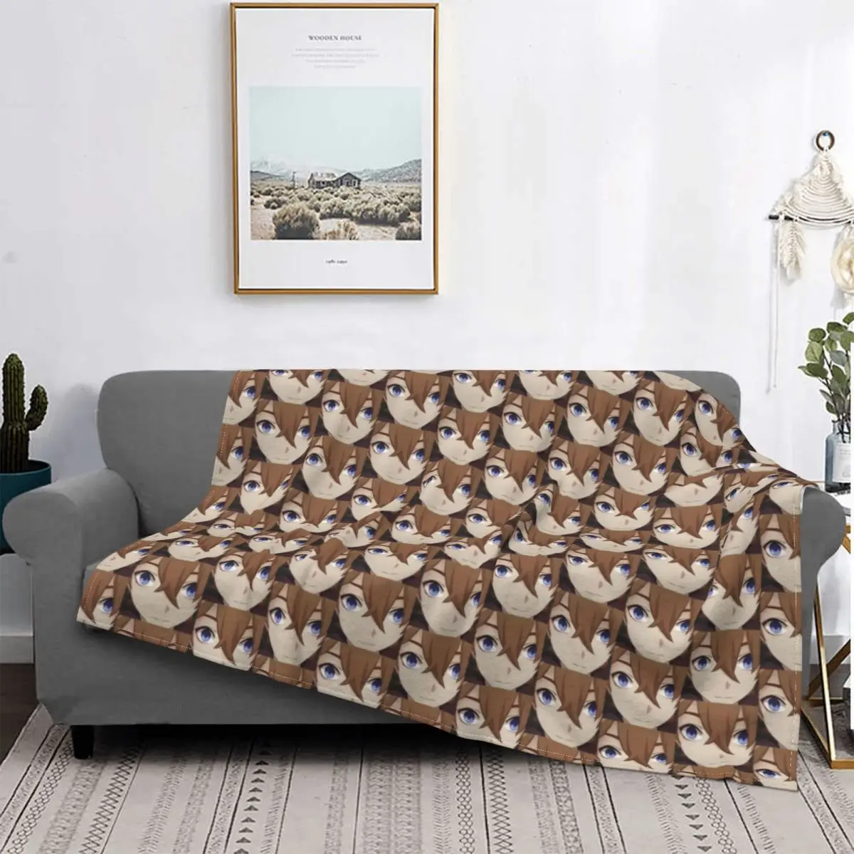 

Одеяло для путешествий Genshin, мягкое флисовое теплое Фланелевое покрывало для путешествий