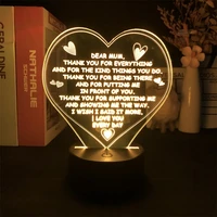 heart 3d led night light for mom bedroom decor color changing usb bedside table lamp birthday gift for mother mothers day gifts
