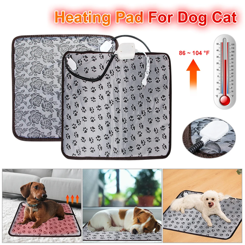

Winter Adjustable Heating Pad For Dog Cat Puppy Power-off Protection Pet Electric Warm Mat Bed Waterproof Bite-resistant Wire
