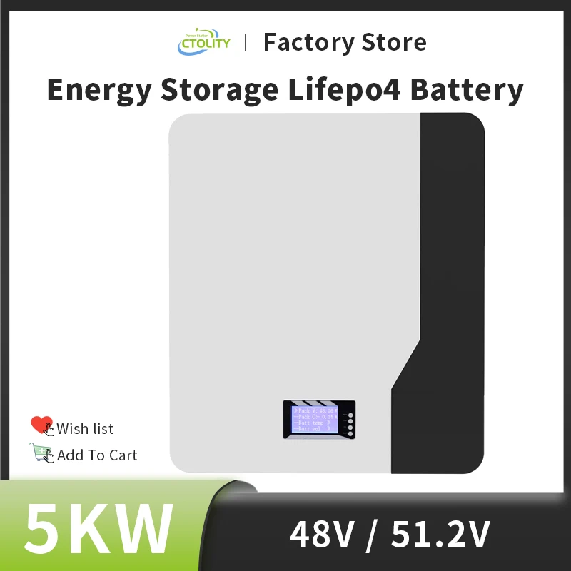 

5KW/10KWH PowerWall 48V 100AH 200AH LiFePO4 Battery Pack Powerwall 15 Parellel Powerbank Energy Solar System For Home