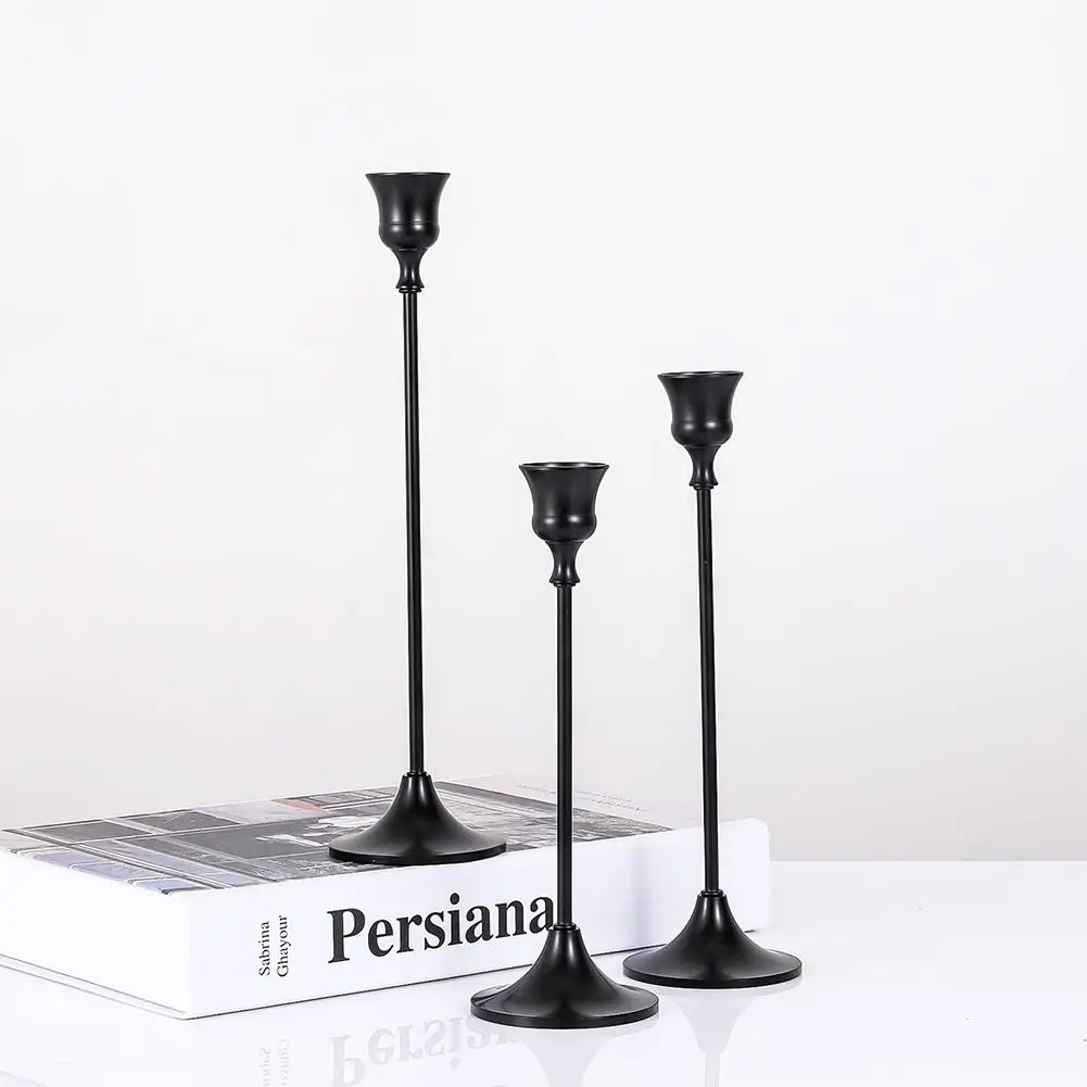 S Set Taper Candles Candlesticks Table Candelabra Elegant De