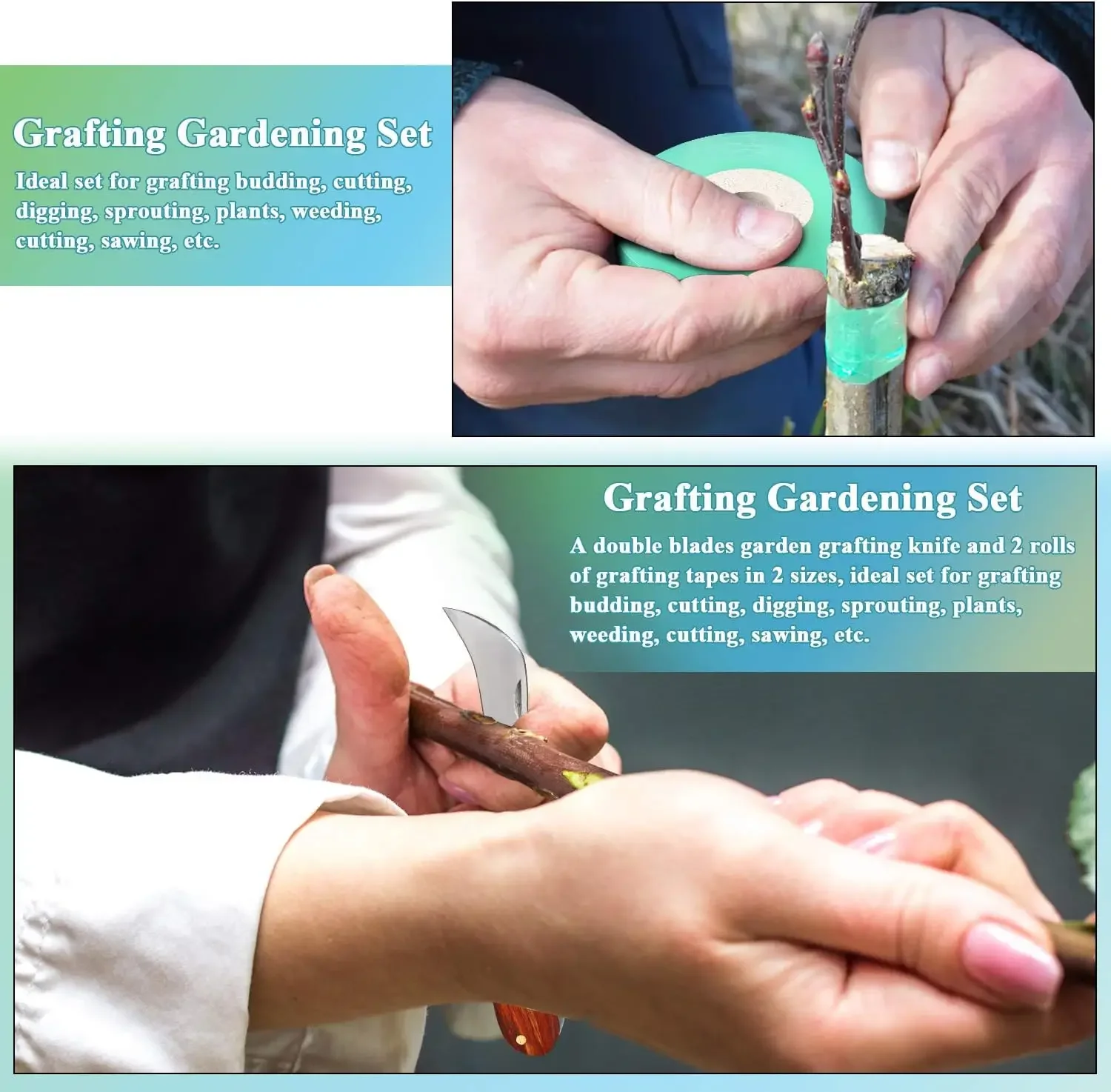 Садовый прививочный нож Многофункциональный складной инструмент из нержавеющей