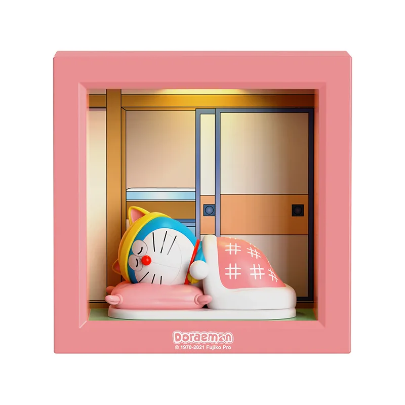 Doraemon фоторамка ночной Светильник трехмерная кукла фигурки Led забавная