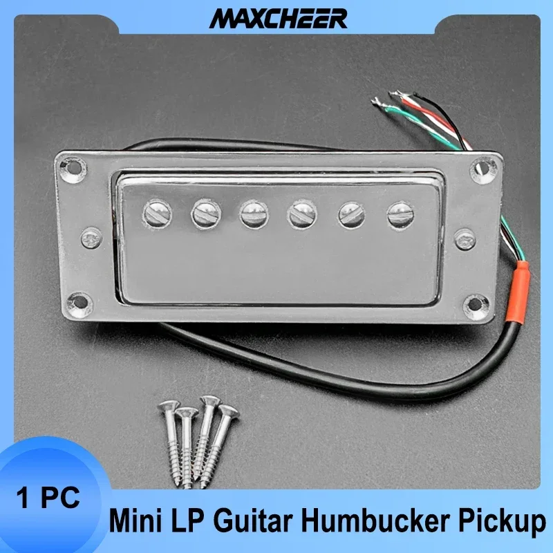 MAXCHEER Mini 6-Hole Humbucker Pickup Черный/Золотой/Хром