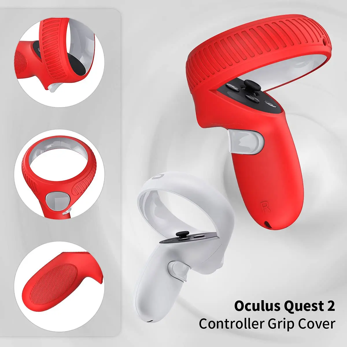 Защитный чехол для Oculus Quest 2 VR Touch Controller нескользящий Силиконовый с ручкой Meta
