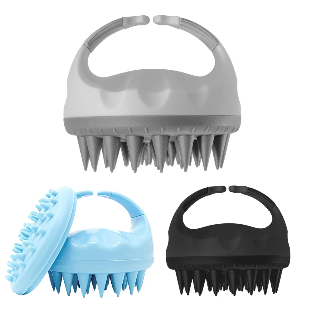 

Silicone Handheld Scalp Massager Head Scrubber Exfoliating Brush Shower Relaxation Massage Hair Growth Tool Skin Care