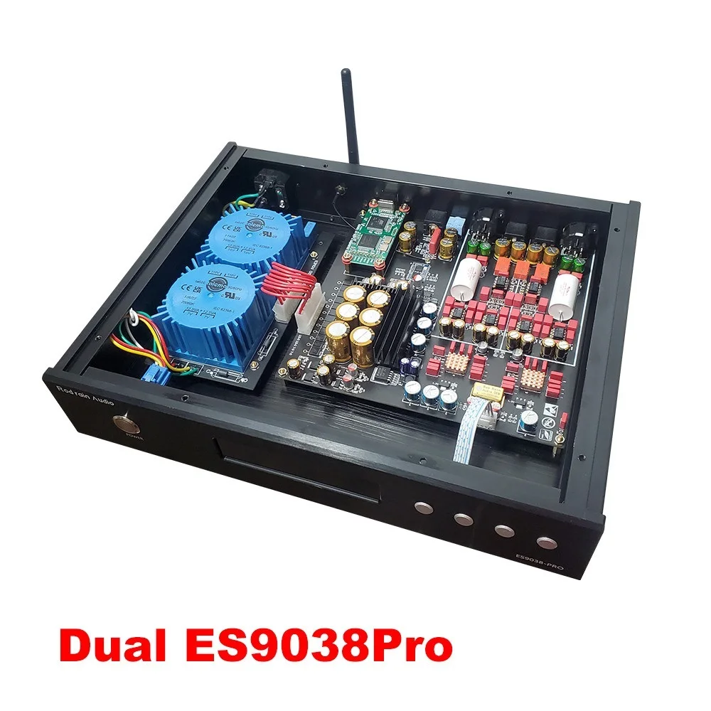 

Dual ES9038PRO DAC Full Balanced Support Bluetooth 5.1 with OLED Display Lossless Optical Coaxial Decoder