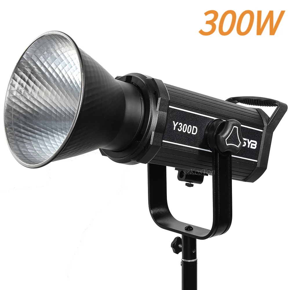 

LED Video Light 300W 5600K White Bowens Mount Continuous Lighting Dimmable COB Lamp for Photography Video Recording
