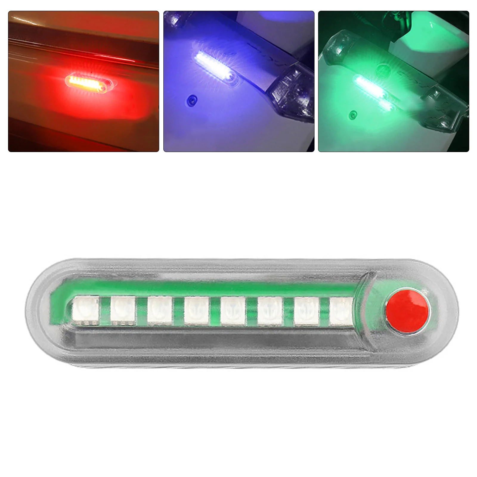 

Car solar Strobe warning light LED light bar 8 SMD Auto emergency light signal light rescue lamp 8 flashing modes colorful