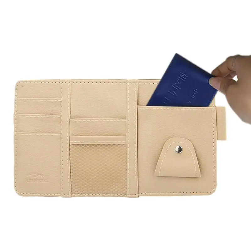 

Sun Visor Organizer Multi Function In Car Glasses Clip Along With Registration And Document Holder For Interior Accessories
