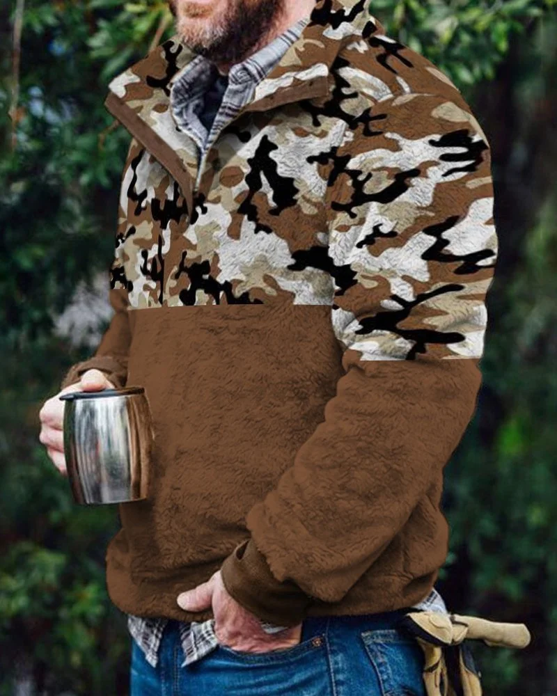 Autumn Winter 2022 New European and American Men's Stripe Double Sided Fur Stand Collar Home Furnishing Suit Plush Thermal Coat