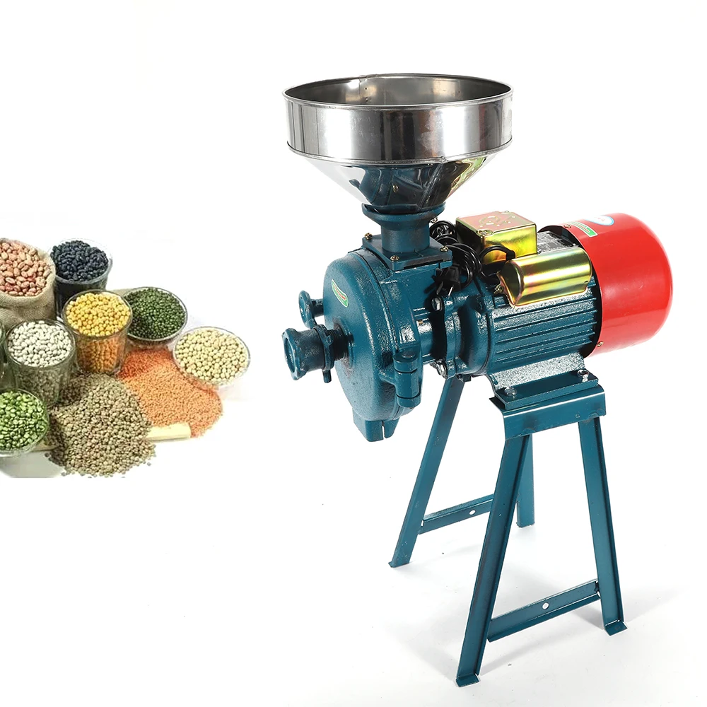 

Dry/Wet Electric Feed Flour Mill Cereals Grinder Rice Corn Grain Coffee Wheat Feed Grinding Machine for Animals Grain Soy Milk