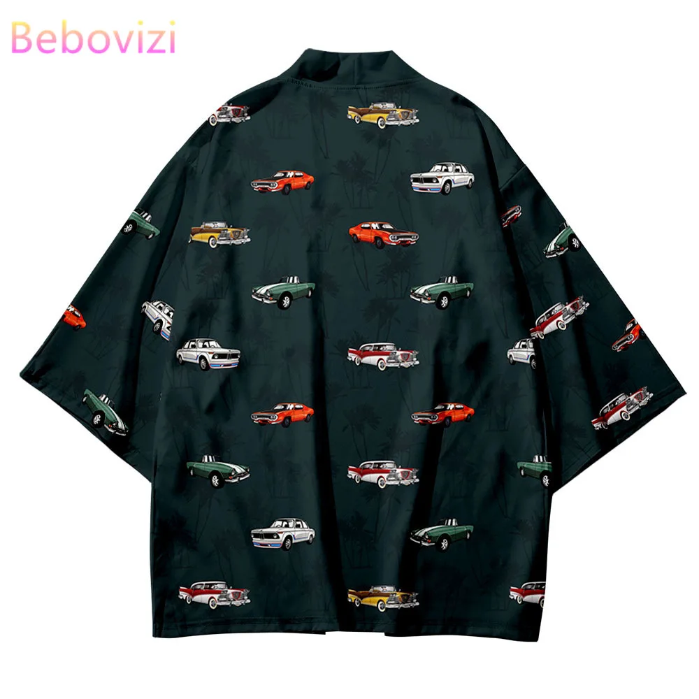 

Свободный женский и мужской кардиган в клетку, хаори кимоно в шахматную клетку, топ большого размера, юката