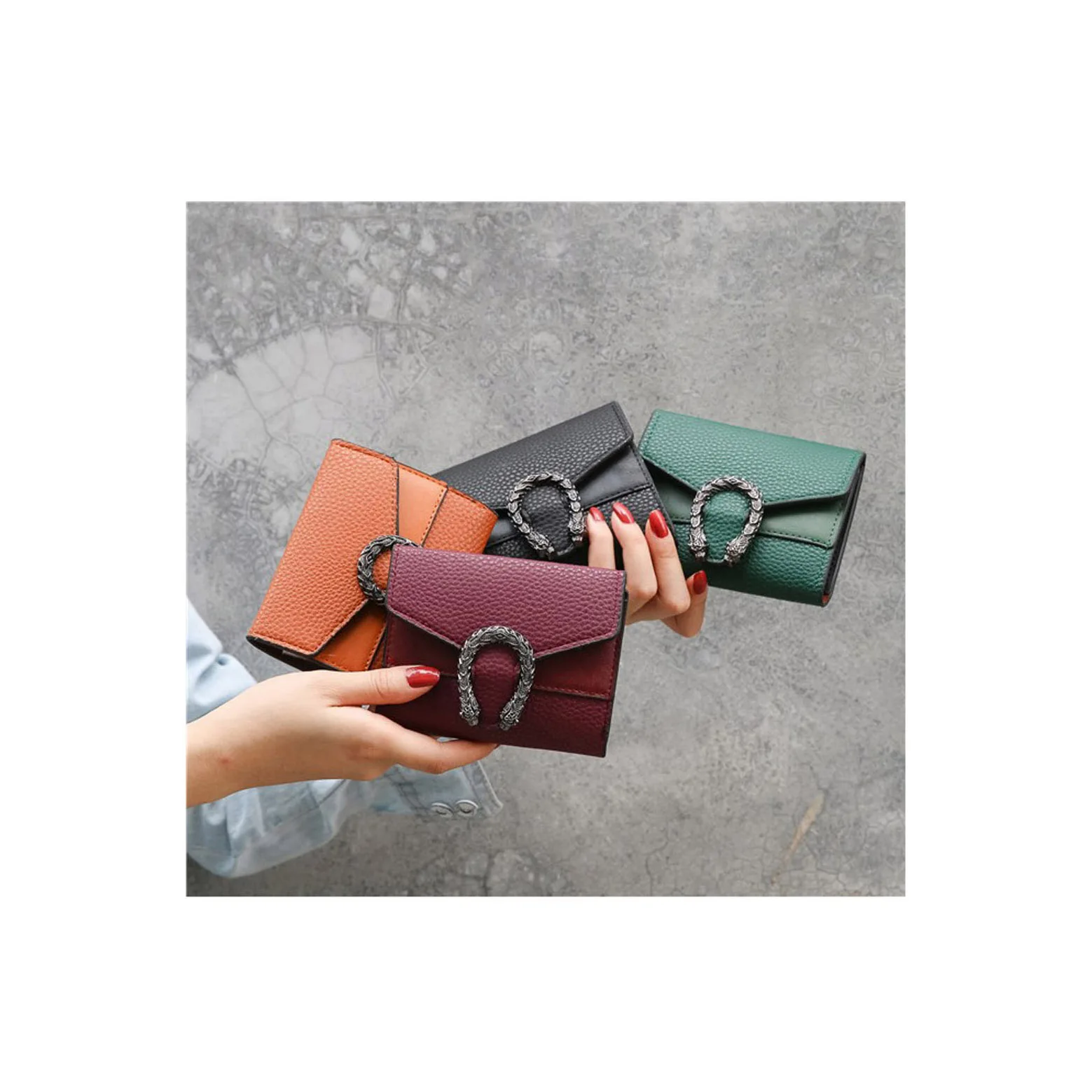 

32 Colors Fashion Wallets for Women Plain Card Holder Coin Purses Small Bags for Ladies Girl PU Accessories Festival Gift