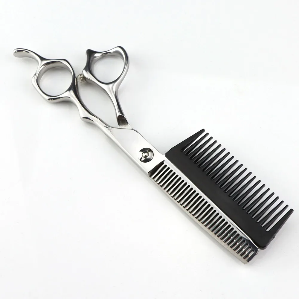 Новые профессиональные стальные ножницы для волос JP440c 6 дюймов 2 в 1 с расческой