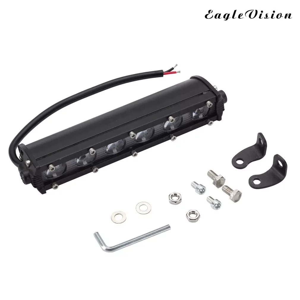 

60W Small Single-row LED Work Lights Off-road Vehicle Headlights Convex Lens Work Lights Front Bumper Lights In The Grid