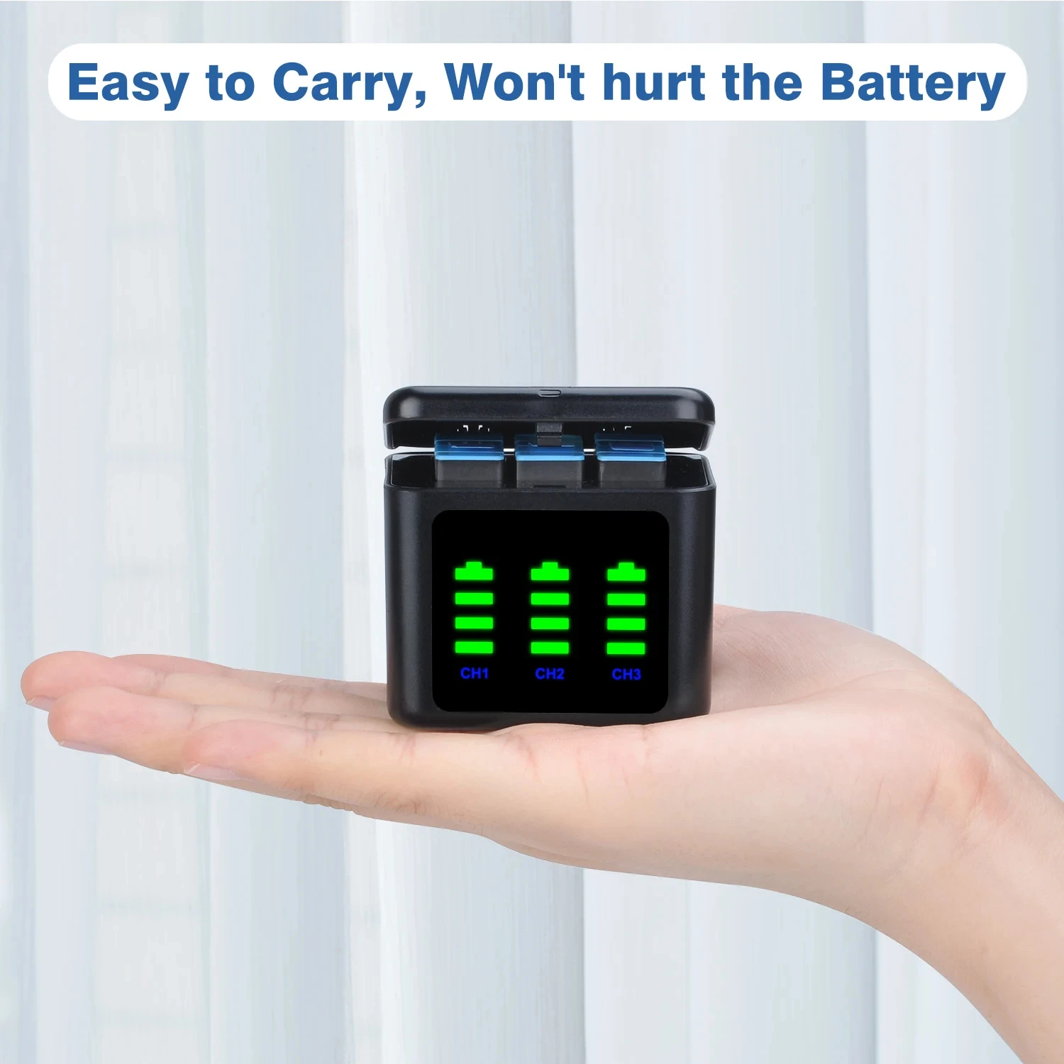 Аккумулятор для GoPro Hero 12 11 10 9 1800 мАч + зарядное устройство Go Pro Hero9 Hero10 Hero11 Hero12