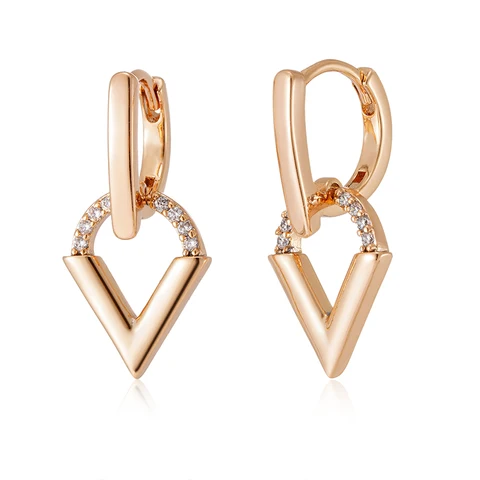 Серьги-подвески SYOUJYO с цирконом