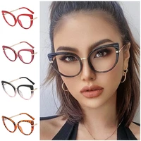 fashion anti blue light glasses cat eye eyewear retro spectacles oversize frame simplity eyeglasses 7 colors available