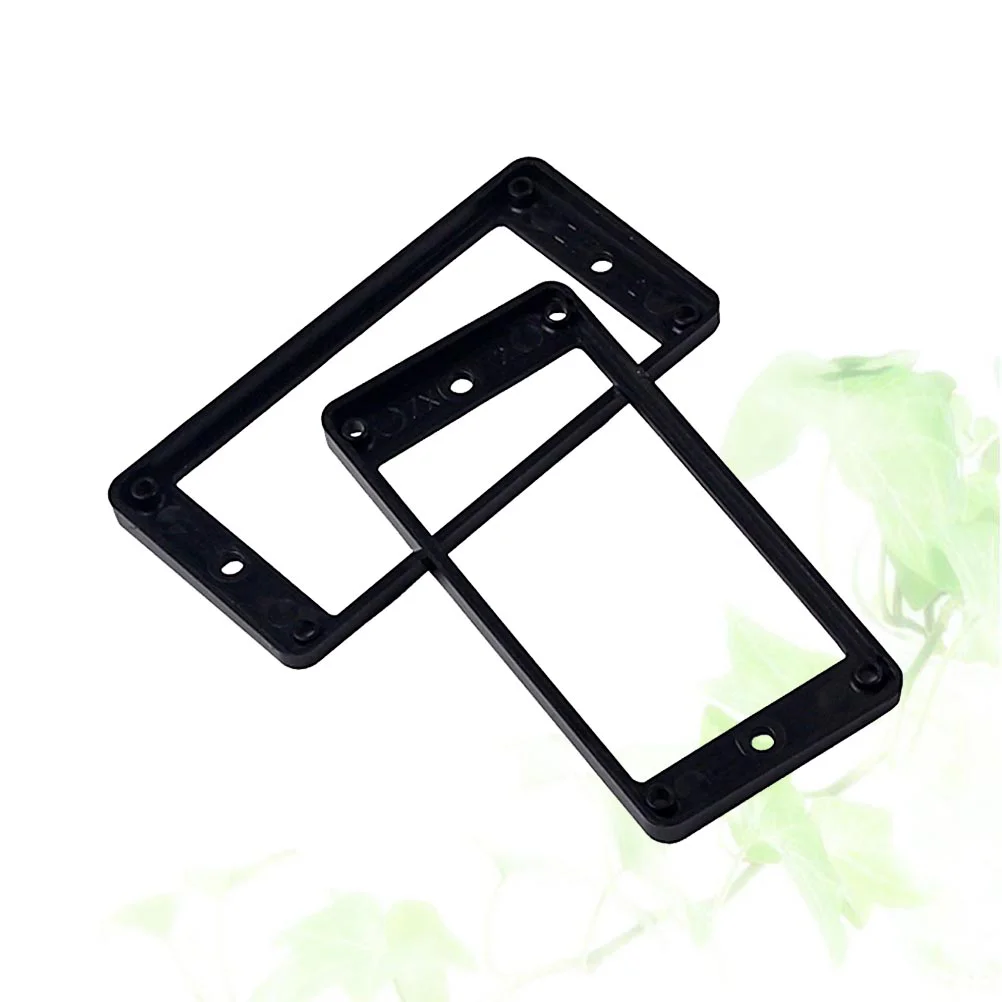 

2pcs Flat Double Coil Electric Guitar Pickup Ring Humbucker Frame Mounting Ring GB305N (Black)