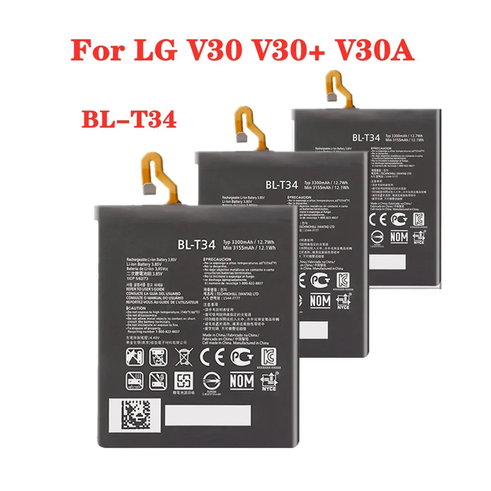 Мощный аккумулятор 3300 мАч BL-T34 для LG V30 Sprint + V30A H930 H932 LS998 мобильного телефона