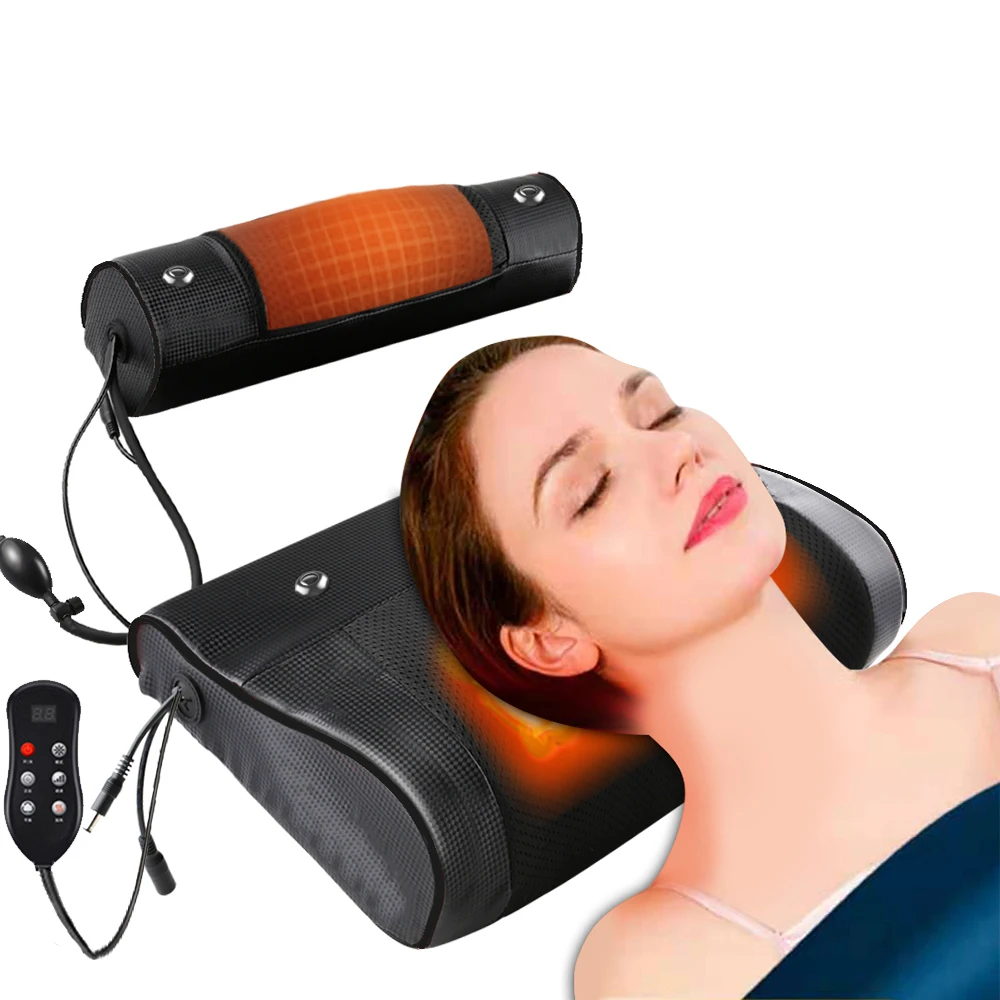 

Electric Neck Relax Massage Pillow Back Heating Kneading Infrared therapy shiatsu AB Massager