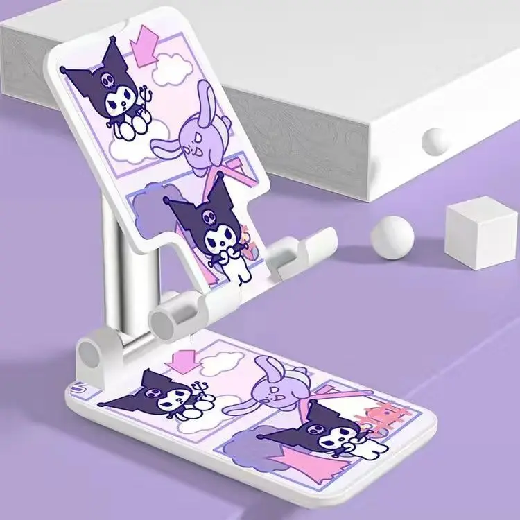 

Sanrio Cinnamoroll Foldable Tablet Mobile Phone Desktop Phone Stand for Ipad Iphone Samsung Smartphone Adjustable Desk Bracket