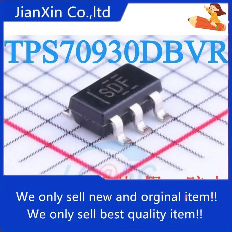

10pcs 100% orginal new TPS70930DBVR SOT23-5 silk screen SDF low dropout voltage regulator IC chip