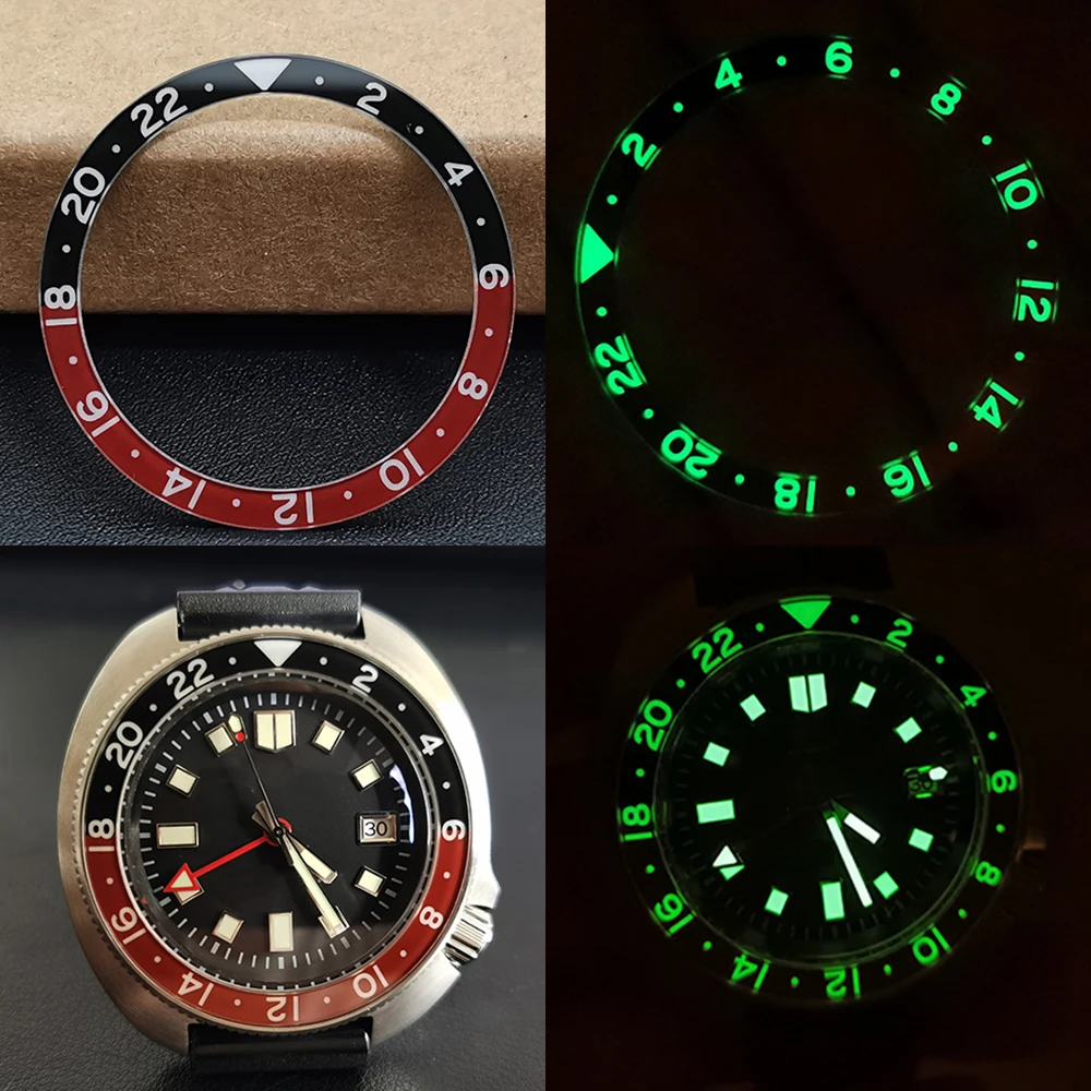 

38mm*31.5mm Sapphire Glass Bezel Insert Fit for SKX007 SKX009 SRPD Watch Case Men Watch Parts High Quality Watch Bezels